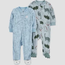 Carter's Just One You® Baby Boys' 2pk Fleece Sleep N' Play - Blue/Green -Love To Dream Baby Shop GUEST 661d48ed 3920 4230 8a2e b3220791faca