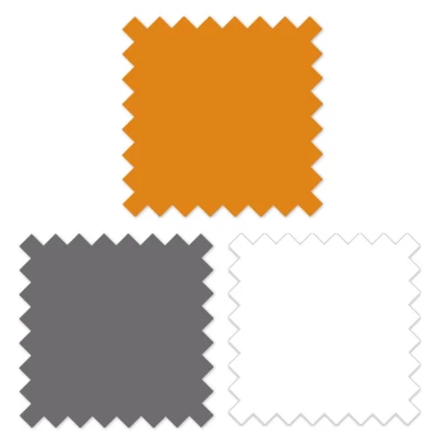 Bacati - 3 Layer Ruffled Crib/Toddler Bed Skirt - White/Orange/Gray 7 Bacati - 3 Layer Ruffled Crib/Toddler Bed Skirt - White/Orange/Gray - Image 5