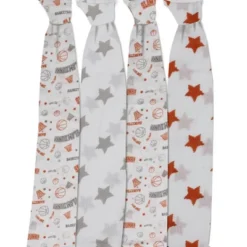 Bacati - Basketball Orange/Gray Muslin Swaddling Blankets Set Of 4 -Love To Dream Baby Shop GUEST 6789491a 1005 4634 80aa ac08651b31dc