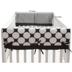 Bacati - Dots/Stripe Crib Rail Guard Covers Set Of 2 White/Black -Love To Dream Baby Shop GUEST 67a1ce52 7022 4802 ae6c 73fc657b9409