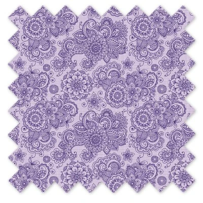 Bacati - Isabella Paisley Lilac Scroll Crib/Toddler Bed Skirt 3 Bacati - Isabella Paisley Lilac Scroll Crib/Toddler Bed Skirt