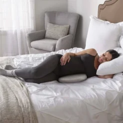 Boppy Organic Cotton Pregnancy Support Wedge-Biscotti Liquide Stripe Pillow