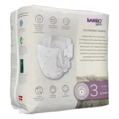 Bambo Nature Baby Baby Diaper Size 3, 9 To 18 Lbs. 1000016925, 87 Ct