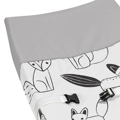 Sweet Jojo Designs Changing Pad Cover - Fox - Black/White 5 Sweet Jojo Designs Changing Pad Cover - Fox - Black/White - Image 3