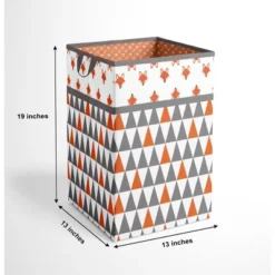 Bacati - Foxes Orange/Gray Collapsible Laundry Hamper -Love To Dream Baby Shop GUEST 728cbe9a 9adf 47e5 aa87 84f6609f11c6