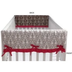 Bacati - Damask Pink Chocolate Crib Rail Guard Covers Set Of 2 -Love To Dream Baby Shop GUEST 729fc9d7 20d9 41f9 a632 470aad5c29ce