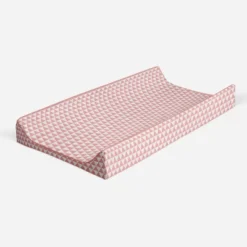 Bacati - Olivia Coral Triangles Quilted Muslin Changing Pad Cover -Love To Dream Baby Shop GUEST 763a2691 a0ee 4ba7 855e b1986859341e