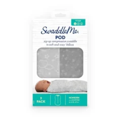 SwaddleMe By Ingenuity Pod Swaddle Wrap In Velboa - Clouds & Stars - Newborn - 0-2 Months - 2pk -Love To Dream Baby Shop GUEST 76ba09e9 3de5 46e2 ba70 f1ef4b80b49a