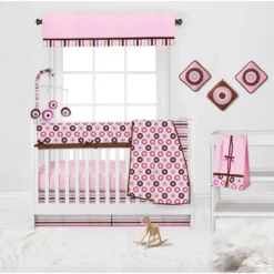 Bacati - Mod Dots/Stripes Long Crib Rail Guard Cover Pink/Chocolate -Love To Dream Baby Shop GUEST 775acfd1 2c9f 4f85 91d6 8e7d59b21f0b