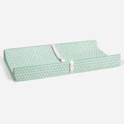 Bacati - Noah Mint Triangles Quilted Muslin Changing Pad Cover -Love To Dream Baby Shop GUEST 777687b3 cee2 4107 9458 a24bc4c88de7