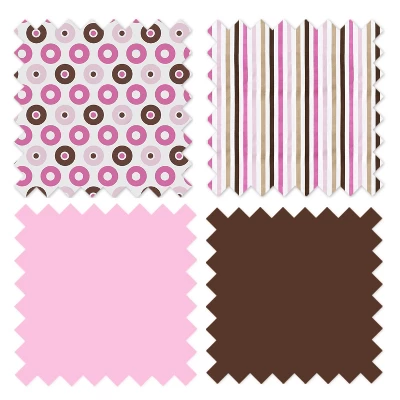 Bacati - Mod Dots/Stripes Crib Rail Guard Covers Set Of 2 Pink/Chocolate 6 Bacati - Mod Dots/Stripes Crib Rail Guard Covers Set Of 2 Pink/Chocolate - Image 4