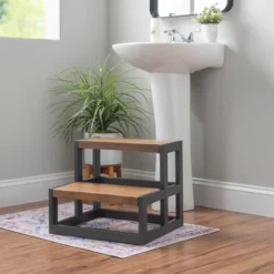 Barberry Wood And Metal Bed Steps - Powell 22 Barberry Wood And Metal Bed Steps - Powell -Love To Dream Baby Shop GUEST 7839a63a 2244 410f 9b5c 615738a5cf59