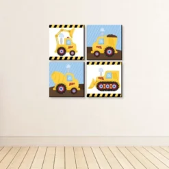 Big Dot Of Happiness Construction Truck - Kids Room, Nursery Decor And Home Decor - 11 X 11 Inches Nursery Wall Art - Set Of 4 Prints For Baby's Room -Love To Dream Baby Shop GUEST 7857a293 da7b 436f bdf7 d8e29b201605