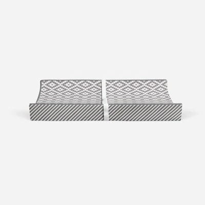 Bacati - Love Gray/White Warp Stripes Changing Pad Cover 7 Bacati - Love Gray/White Warp Stripes Changing Pad Cover - Image 5