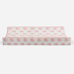 Bacati - Olivia Coral Feathers Quilted Muslin Changing Pad Cover -Love To Dream Baby Shop GUEST 795c3c9d fe52 491c 82e0 e00f90165683