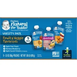 Gerber Toddler Fruit & Veggie Value Pack Baby Food Pouches - 9ct/31.5oz 13 Gerber Toddler Fruit & Veggie Value Pack Baby Food Pouches - 9ct/31.5oz -Love To Dream Baby Shop GUEST 7960bcf6 6136 490c 8ea8 498e64e55211