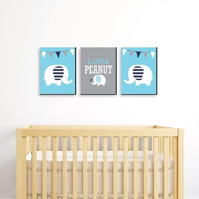 Big Dot Of Happiness Blue Elephant - Baby Boy Nursery Wall Art And Kids Room Decorations - Gift Ideas - 7.5 X 10 Inches - Set Of 3 Prints 3 Big Dot Of Happiness Blue Elephant - Baby Boy Nursery Wall Art And Kids Room Decorations - Gift Ideas - 7.5 X 10 Inches - Set Of 3 Prints