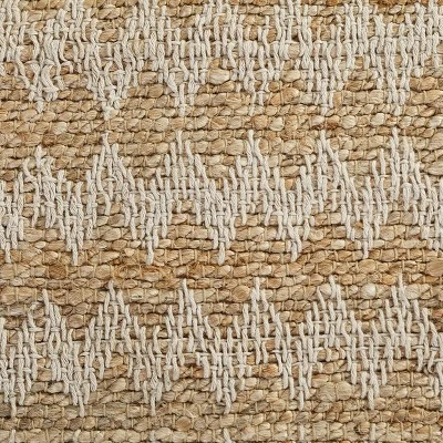 Handwoven Eco-Friendly Jute And Cotton Chevron Tassel Indoor Area Rug Or Runner By Blue Nile Mills 7 Handwoven Eco-Friendly Jute And Cotton Chevron Tassel Indoor Area Rug Or Runner By Blue Nile Mills - Image 5
