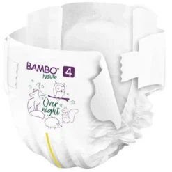 Bambo Nature Overnight Diapers, Disposable, Eco-Friendly, Size 4