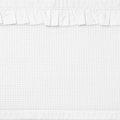 BreathableBaby Breathable Mesh Crib Liner - Deluxe Ruffle Collection - White 5 BreathableBaby Breathable Mesh Crib Liner - Deluxe Ruffle Collection - White - Image 3