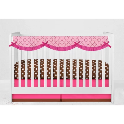 Bacati - Butterflies/Ladybugs Long Crib Rail Guard Cover Pink/Chocolate 5 Bacati - Butterflies/Ladybugs Long Crib Rail Guard Cover Pink/Chocolate - Image 3