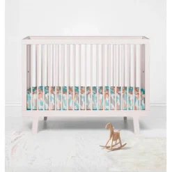 Bacati - Jungle Safari Camo Boys Aqua/Orange Muslin 100 Percent Cotton Muslin Universal Baby US Standard Crib Or Toddler Bed Fitted Sheet -Love To Dream Baby Shop GUEST 7d47dd0e 35fe 4f28 b380 06ace08daa42