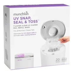Munchkin UV Snap, Seal & Toss Diaper Pail Refill Bags - 20pk 12 Munchkin UV Snap, Seal & Toss Diaper Pail Refill Bags - 20pk -Love To Dream Baby Shop GUEST 7ea26b08 72b1 4bd3 9506 587a1517ca34