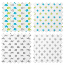 Bacati - Elephants Aqua/Lime/Gray Muslin Swaddling Blankets Set Of 4 9 Bacati - Elephants Aqua/Lime/Gray Muslin Swaddling Blankets Set Of 4 -Love To Dream Baby Shop GUEST 81176c6b a7f0 4c46 a1ad 862889a47ce2