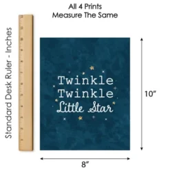 Big Dot Of Happiness Twinkle Twinkle Little Star - Unframed Moon & Cloud Nursery And Kids Room Linen Paper Wall Art - Set Of 4 Artisms - 8 X 10 Inches -Love To Dream Baby Shop GUEST 82dfe32a 58b1 4d5a 894f 9c72c8cd9bd2