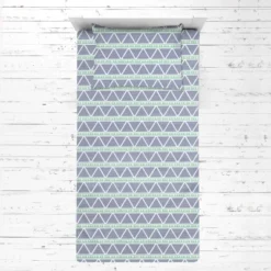 Bacati - Noah Large Triangles Mint Navy Muslin 3 Pc Toddler Bed Sheet Set -Love To Dream Baby Shop GUEST 8348235a edaa 4d2d ae10 4cfa9dccbbe9
