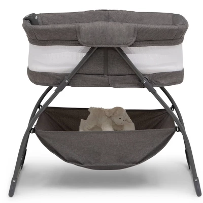 Delta Children TravelMate Compact Fold Bassinet - Gray Tweed 6 Delta Children TravelMate Compact Fold Bassinet - Gray Tweed - Image 4