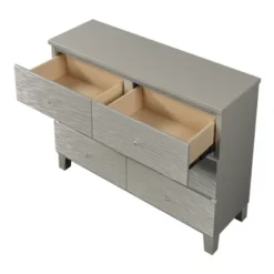 Cassio 47.3"W X 15.4"D X 35.6”H Horizontal Dressers 6 Drawers Metal Slides Crystal Handle With Rubber Wood Legs Accent Cabinet-Maison Boucle -Love To Dream Baby Shop GUEST 8511674b 3256 4714 a516 69f132a07a6d