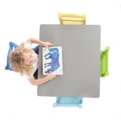 5pc Kids' Wood Table And Chair Set Green/Blue/Gray - Humble Crew -Love To Dream Baby Shop GUEST 878622f0 c2c6 412c 8365 6413403a190d