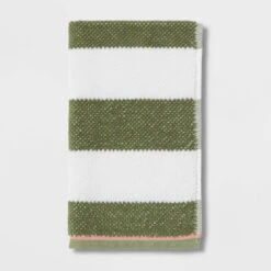 Striped Kids’ Towel Green With SILVADUR™ Antimicrobial Technology Green - Pillowfort™ -Love To Dream Baby Shop GUEST 87baf665 c14f 45e4 9e22 7f5a28f02752