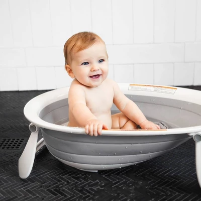 Boon Naked 2-Position Collapsible Baby Bathtub For Infants And Toddlers - Gray 3 Boon Naked 2-Position Collapsible Baby Bathtub For Infants And Toddlers - Gray