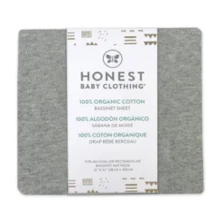 Honest Baby Organic Cotton Bassinet Sheet - Heather Gray