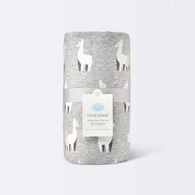 Jersey Knit Reversible Faux Fur Blanket Llamas - Cloud Island™ Blue/White 5 Jersey Knit Reversible Faux Fur Blanket Llamas - Cloud Island™ Blue/White - Image 3