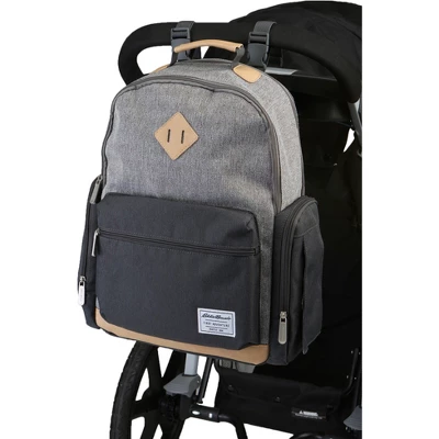 Eddie Bauer Bridgeport Places & Spaces Back Pack Diaper Bag - Gray With Tan 9 Eddie Bauer Bridgeport Places & Spaces Back Pack Diaper Bag - Gray With Tan - Image 7