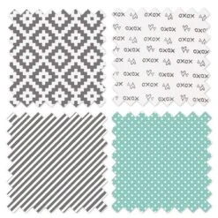 Bacati - Love Aztec Design/Print Gray Mint 4 Pc Crib Bedding Set With Diaper Caddy -Love To Dream Baby Shop GUEST 8caa0f54 d499 4262 a94c 46b81b8ebf45