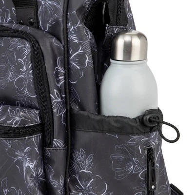 JuJuBe Dr Mom Multi-Carry Backpack Deluxe Diaper Bag - Floral Print 6 JuJuBe Dr Mom Multi-Carry Backpack Deluxe Diaper Bag - Floral Print - Image 4