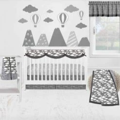 Bacati - Clouds In The City White/Gray Set Of 2 Small Side Crib Rail Guard Covers -Love To Dream Baby Shop GUEST 8e382cf2 8adb 4709 8a81 3a44130e32eb