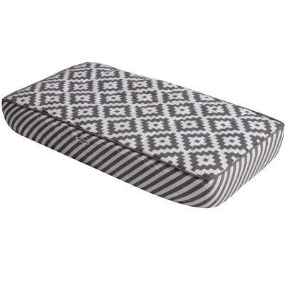 Bacati - Love Gray/White Warp Stripes Changing Pad Cover 9 Bacati - Love Gray/White Warp Stripes Changing Pad Cover - Image 7