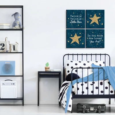 Big Dot Of Happiness Twinkle Twinkle Little Star - Kids Room, Nursery & Home Decor - 11 X 11 Inches Nursery Wall Art - Set Of 4 Prints For Baby's Room 4 Big Dot Of Happiness Twinkle Twinkle Little Star - Kids Room, Nursery & Home Decor - 11 X 11 Inches Nursery Wall Art - Set Of 4 Prints For Baby's Room - Image 2