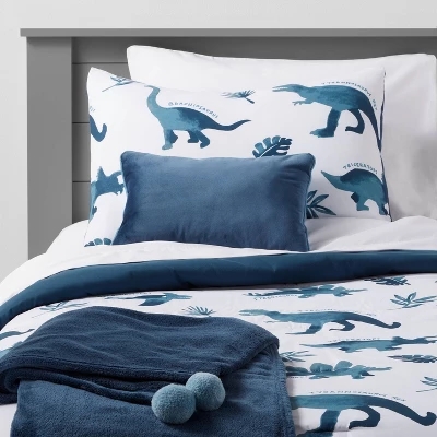 Dinosaur Value Multi-Piece Kids' Bedding Set Watercolor Blue - Pillowfort™ 8 Dinosaur Value Multi-Piece Kids' Bedding Set Watercolor Blue - Pillowfort™ - Image 6