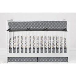 Bacati - Woodlands Gray/Beige Neutral Cotton Long Crib Rail Guard Cover -Love To Dream Baby Shop GUEST 93fa7df9 ada4 4f01 a550 9ab4eee5ec6b