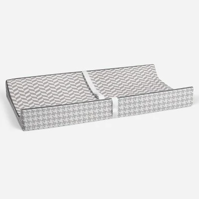 Bacati - Herringbone Quilted Muslin Changing Pad Cover Gray 5 Bacati - Herringbone Quilted Muslin Changing Pad Cover Gray - Image 3
