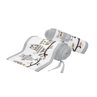 BreathableBaby Breathable Mesh Crib Liner - Classic Collection - Owl Fun Gray 4 BreathableBaby Breathable Mesh Crib Liner - Classic Collection - Owl Fun Gray - Image 2