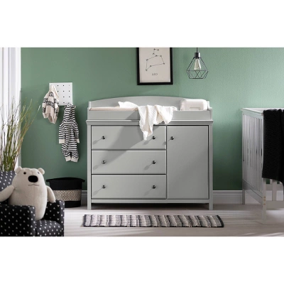 Cotton Candy Changing Table With Station - Soft Gray - South Shore 4 Cotton Candy Changing Table With Station - Soft Gray - South Shore - Image 2