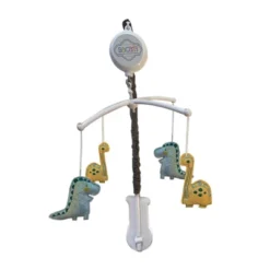 Bacati - Little Dino Boys Teal/Yellow Muslin 6 Pc Crib Bedding Set With Crib Musical Mobile -Love To Dream Baby Shop GUEST 977117e2 d416 411b a47d 6e4b6182bb8e