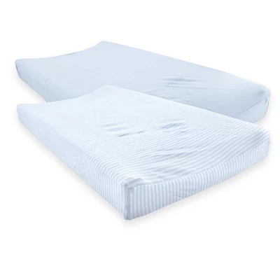 Touched By Nature Baby Boy Organic Cotton Changing Pad Cover, Powder Blue, One Size 3 Touched By Nature Baby Boy Organic Cotton Changing Pad Cover, Powder Blue, One Size